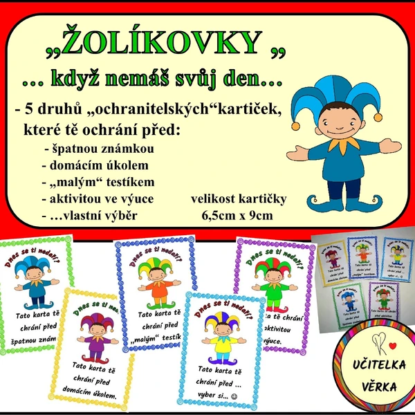 ŽOLÍKOVKY - "ochranitelské" kartičky pro děti