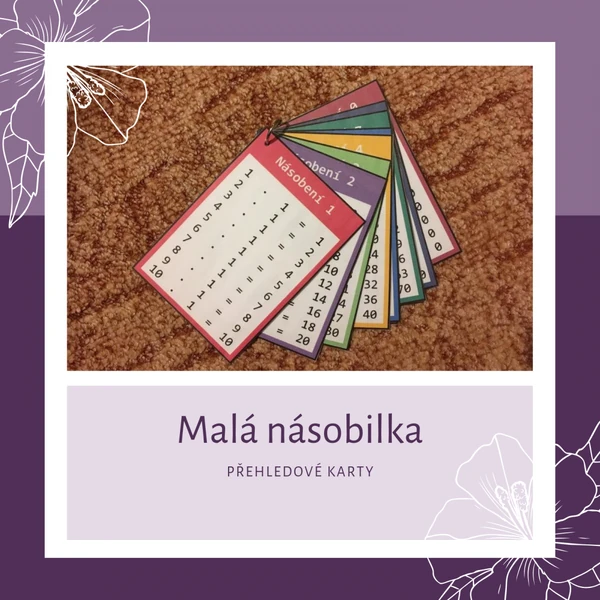 Malá násobilka - přehledové karty
