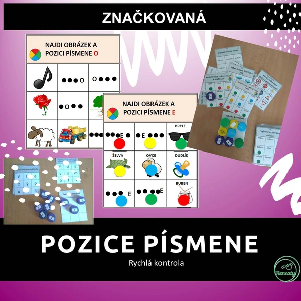 Značkovaná POZICE PÍSMENE