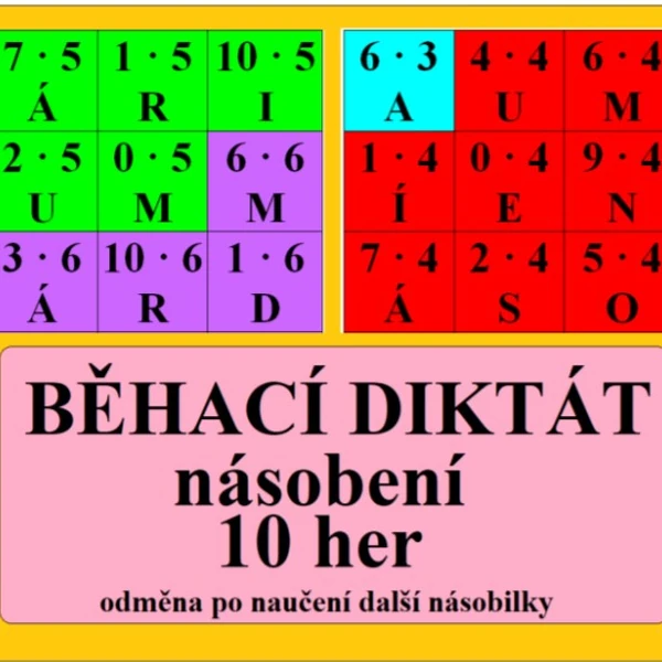 BĚHACÍ DIKTÁT - násobení
