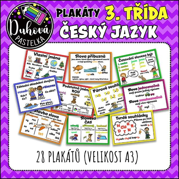 Plakáty ČESKÝ JAZYK - 3. třída