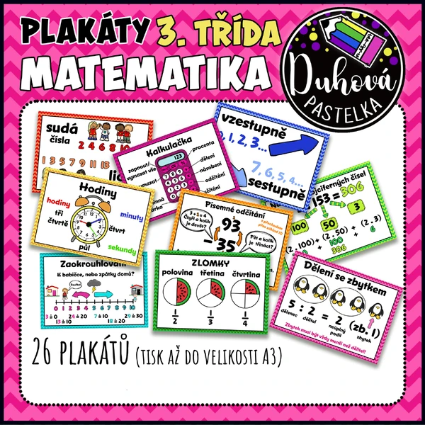Plakáty MATEMATIKA - 3. třída