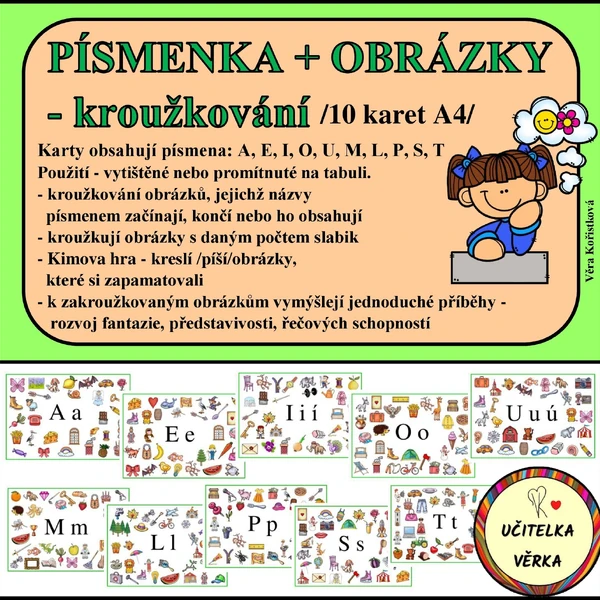 PÍSMENKA + OBRÁZKY - kroužkování