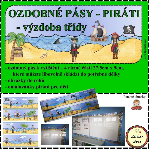 OZDOBNÝ PÁS - PIRÁTI
