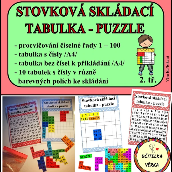 STOVKOVÁ SKLÁDACÍ TABULKA - PUZZLE