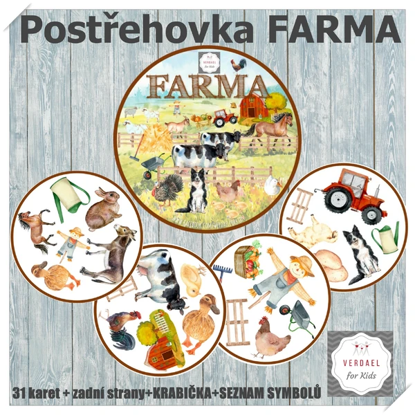 FARMA - postřehová hra na způsob dobble