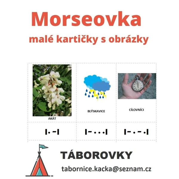 Morseovka malé kartičky s obrázky