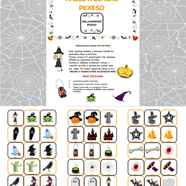 Halloweenské pexeso
