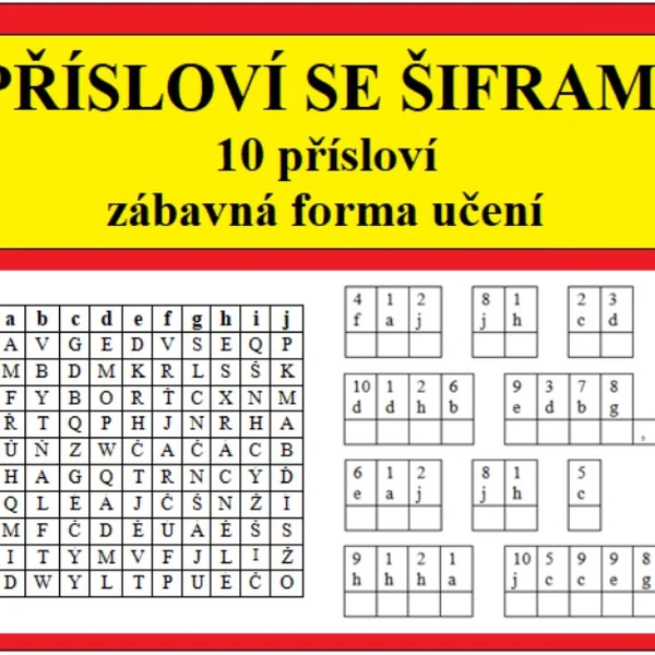 PŘÍSLOVÍ V ŠIFRÁCH