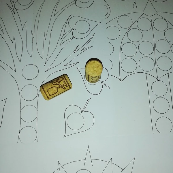 Podzimní puntíkovánky/omalovánky/prstové malování