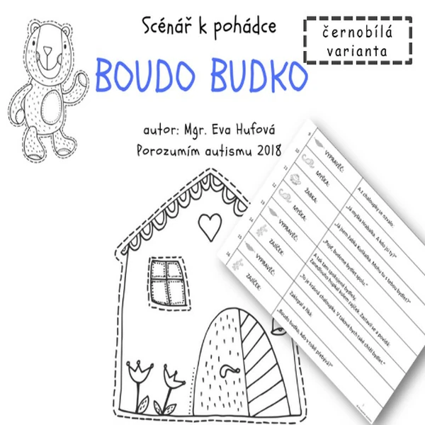 Scénář k pohádce Boudo, budko - černobíle