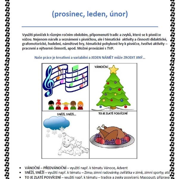 Aktivity s písničkou 2. (Zima)