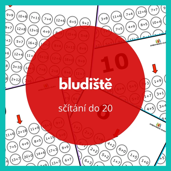 bludiště - sčítání do 20