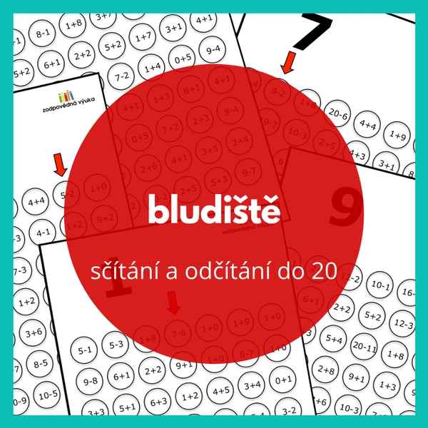 bludiště - sčítání a odčítání do 20