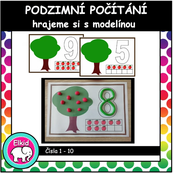 Podzimní počítání - hrajeme si s modelínou