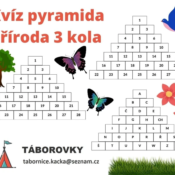 Kvíz pyramida 3 kola příroda