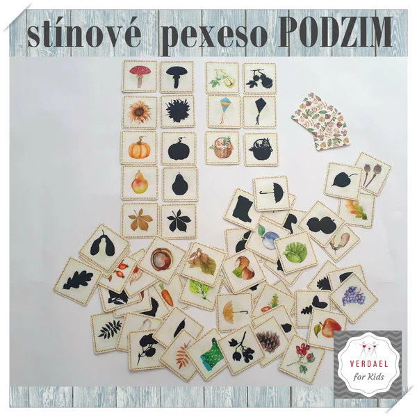 Stínové pexeso PODZIM