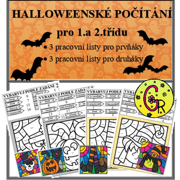Halloweenské barevné počítání