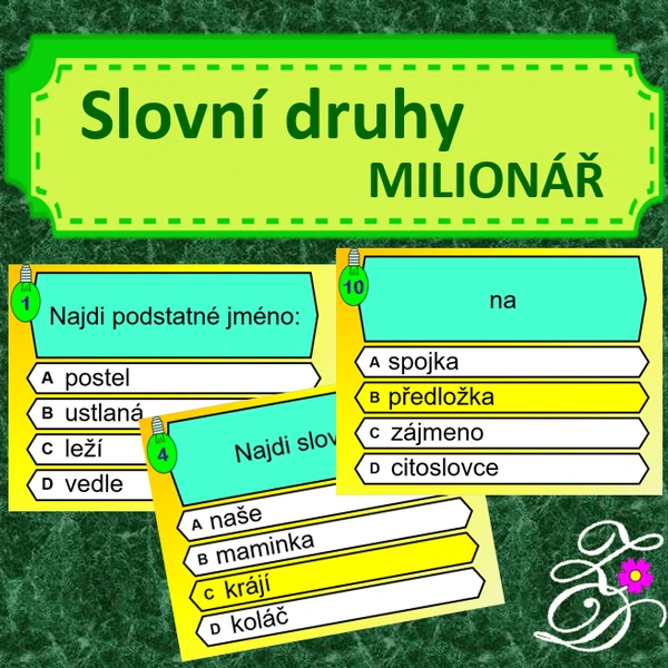 Slovní druhy (milionář)