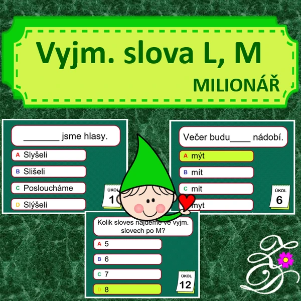 Vyjmenovaná slov L, M (milionář)