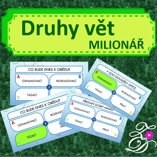 Druhy vět (milionář)