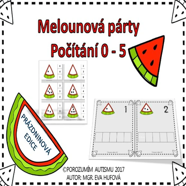 Melounová párty -počítání od 0 do 5