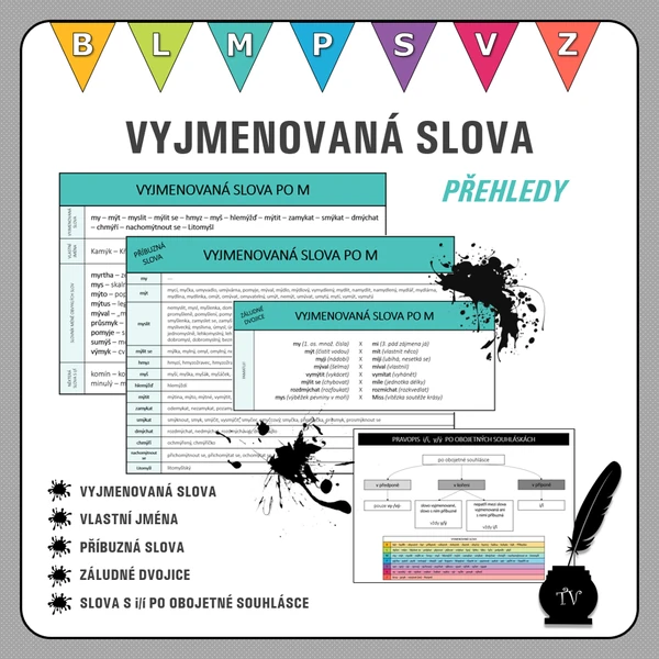 Vyjmenovaná slova - přehledy
