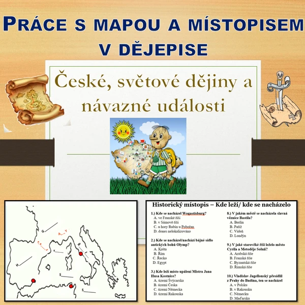 Práce s dějepisnou mapou a historickým místopisem