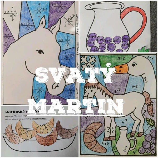 Svatý Martin 1.třída matematika + - do 5