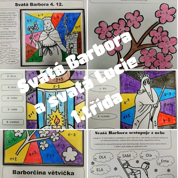 Svatá Barbora, Lucie - 1. třída- psaní, čtení a hlavně počítání