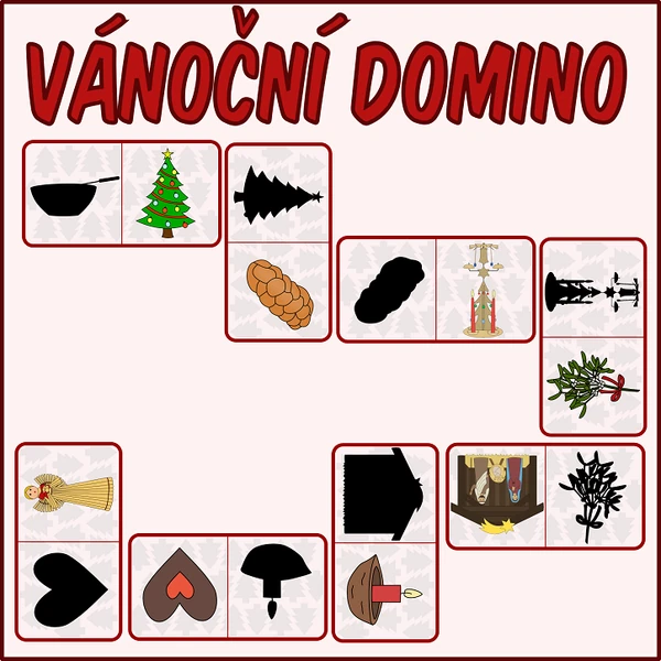 Vánoce - Stínové domino