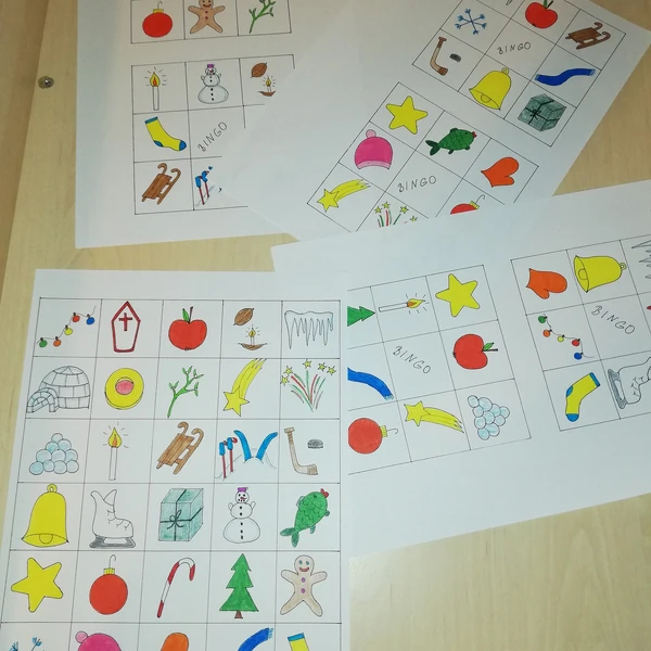 Vánoční a zimní pexeso, bingo. Vánoce, zima
