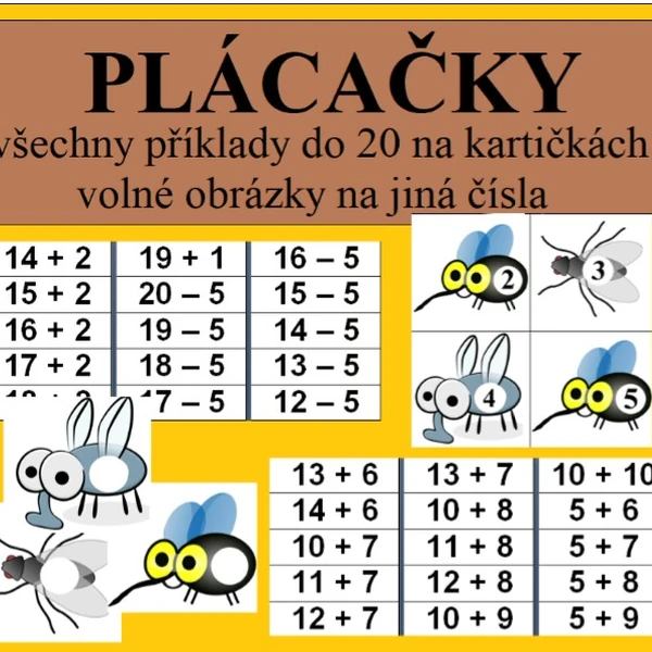 PLÁCAČKY - počítání do 20