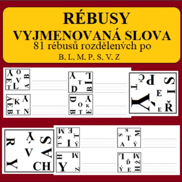 RÉBUSY - vyjmenovaná slova