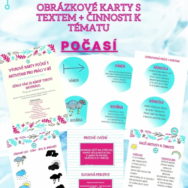 POČASÍ sešit pro školkáčky