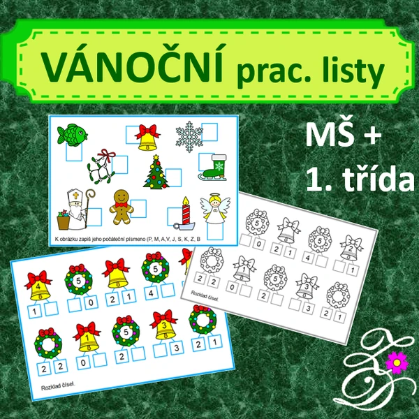 Vánoční pracovní listy MŠ + 1.tř.