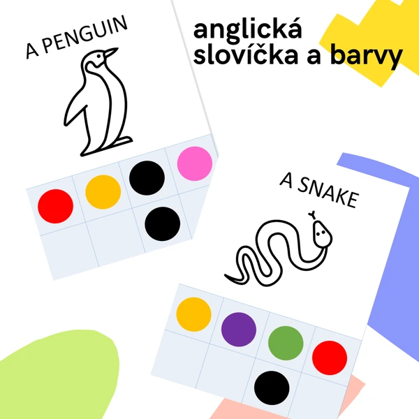 Kolíčky - nová slova a barvy AJ