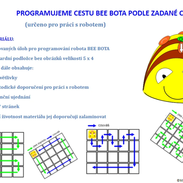 Programujeme Bee Bota podle zadané cesty