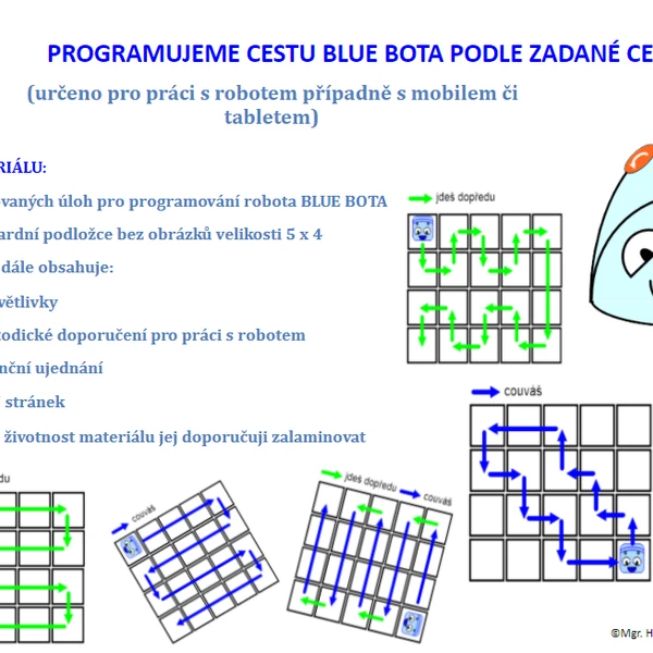 Programujeme Blue Bota podle zadané cesty