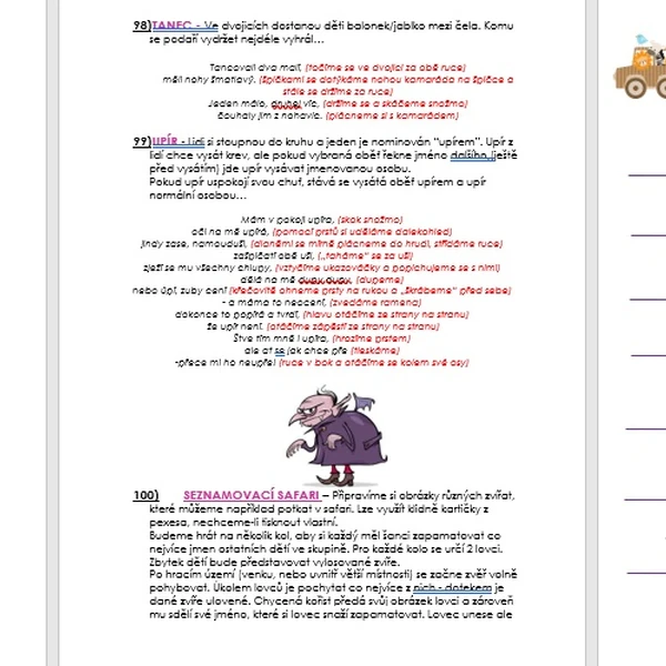 100+ pohybových aktivit s říkadly s pohybem