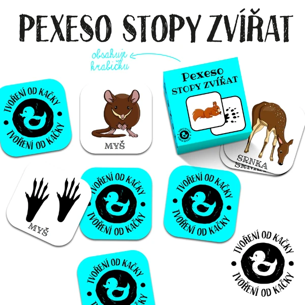 Pexeso ZVÍŘATKA STOPY