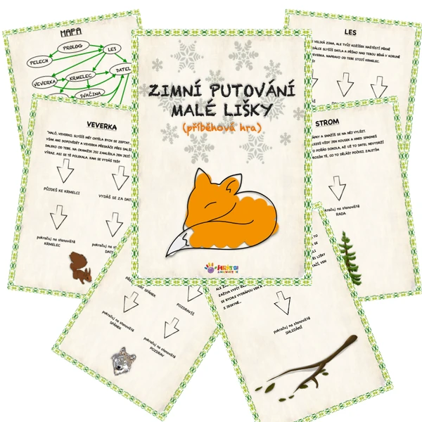 Zimní putování malé lišky - hra s příběhem
