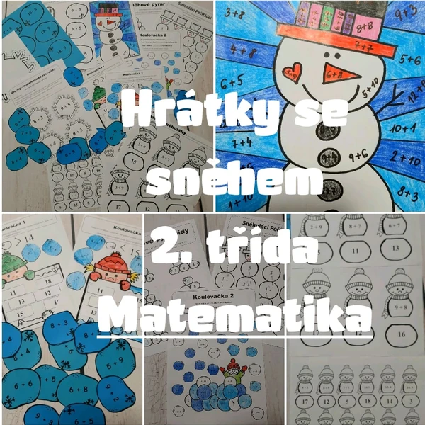 Hrátky se sněhem 2. třída matematika + - do 20 s přechodem přes desítku