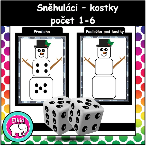 Sněhuláci - kostky