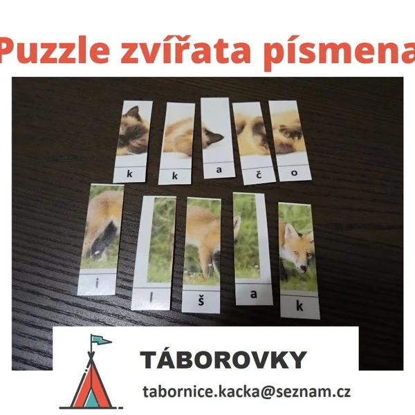 Puzzle zvířata písmena
