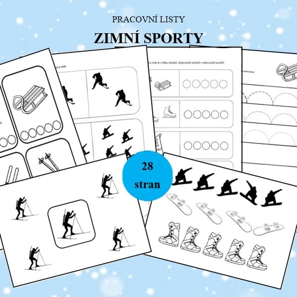 Zimní sporty - pracovní listy
