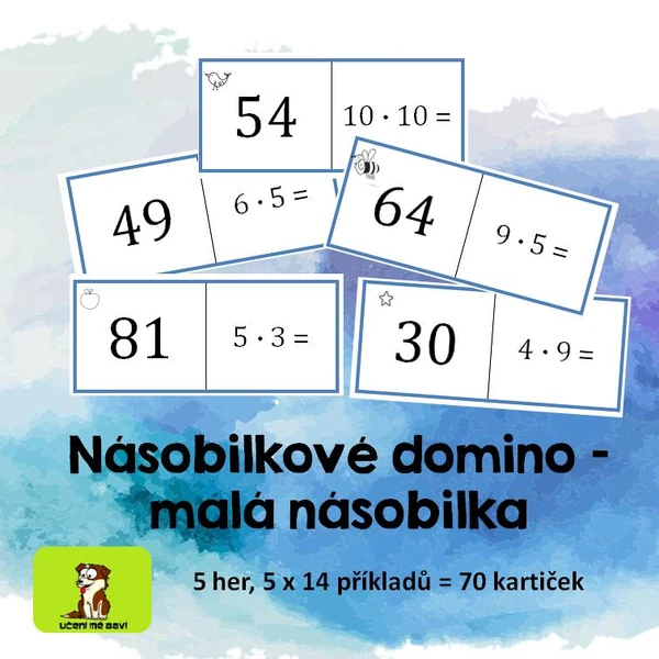 NÁSOBILKOVÉ DOMINO - MALÁ NÁSOBILKA