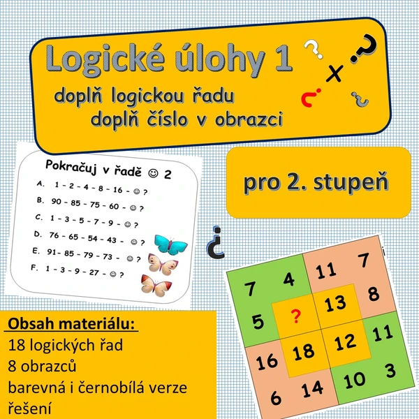 logické úlohy 1 pro 2. stupeň