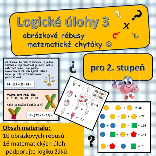 logické úlohy 3 pro 2. stupeň