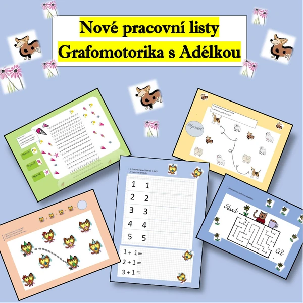 Pracovní listy  - Grafomotorika s Adélkou